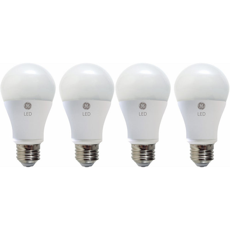 GE Lighting 67616 Dimmable LED A19 Light Bulb with Medium Base, 10-Watt, Daylight, 4-Pack