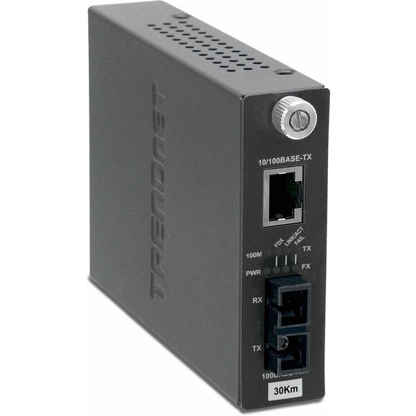 TRENDnet 100Base-TX to 100Base-FX Single Mode SC Fiber Converter (30 Km /18.6 Miles), TFC-110S30