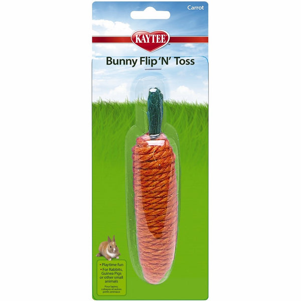 SUPER PET 452397 Bunny Flip N Toss Carrot toy for pets