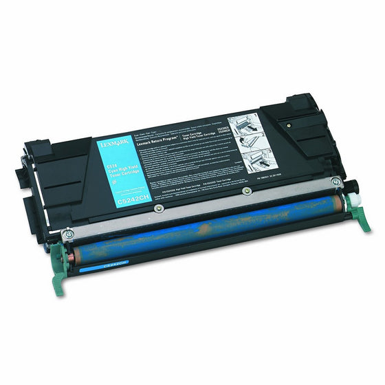 Lexmark C5242CH High yield laser toner cartridge for lexmark c524/c532/c534, 5k yield, cyan