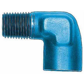 Aeroquip FCM2147 Blue Anodized Aluminum 1/8" NPT Female/Male 90-Degree Coupler