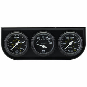 Equus 6100 1-1/2" Volt Triple Gauge Kit, Black
