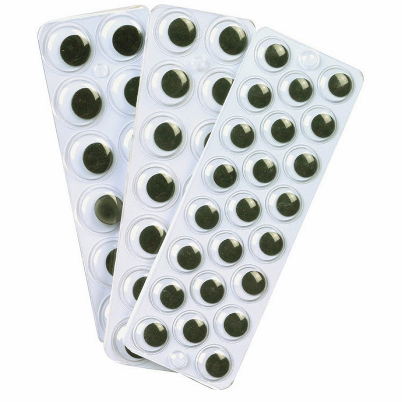Creativity Street Peel and Stick Wiggle Eyes Multi-Pack, 60 -Piece Pack (AC3437-02)