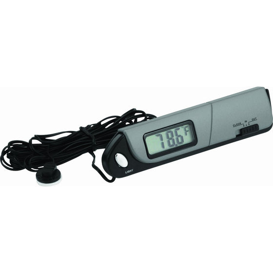 Bell Automotive 22-1-28001-8 Slimline In-Out Thermometer and Clock