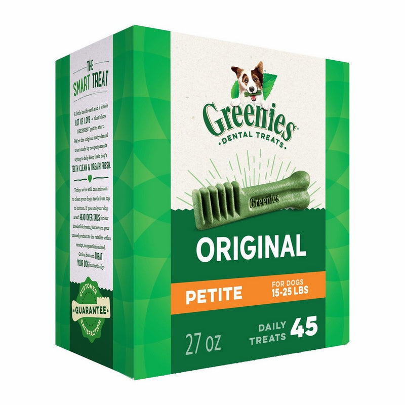 Greenies Original Petite Dental Dog Treats, 27 oz. Pack (45 Treats)