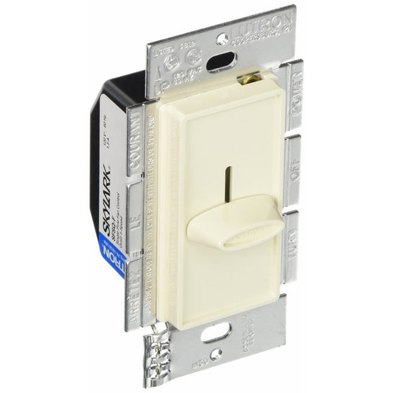 Lutron Electronics SFSQ-FH-LA Single Pole Slide-to-Off Quiet 3-Speed Fan Control, 1.5-Amp, Light Almond