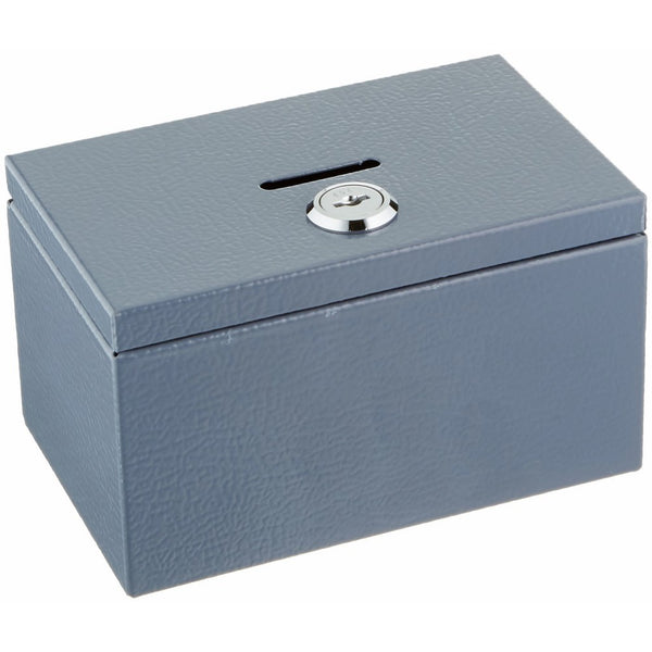 Buddy Products Stamp and Coin Box, Steel, 3.375 x 3 x 5.5 Inches, Gray (0505-1)