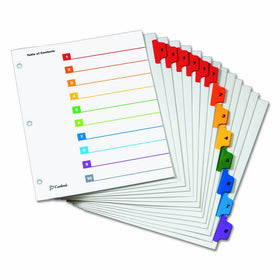 Cardinal by TOPS Products OneStep Index System, 8-Tab, Numbered, Multi-Color, Pack of 6 Sets (60828)