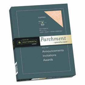 Southworth P894CK/3/36 Parchment Specialty Paper, 8.5" x 11", 24 lb, Copper, 100 Sheets (P894CK)