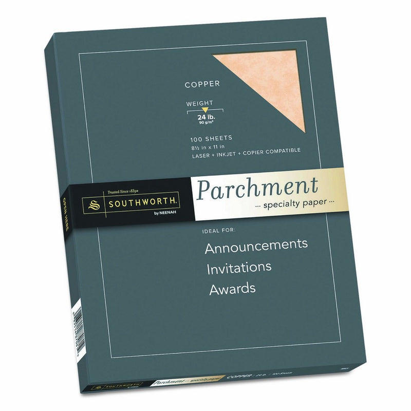 Southworth P894CK/3/36 Parchment Specialty Paper, 8.5" x 11", 24 lb, Copper, 100 Sheets (P894CK)