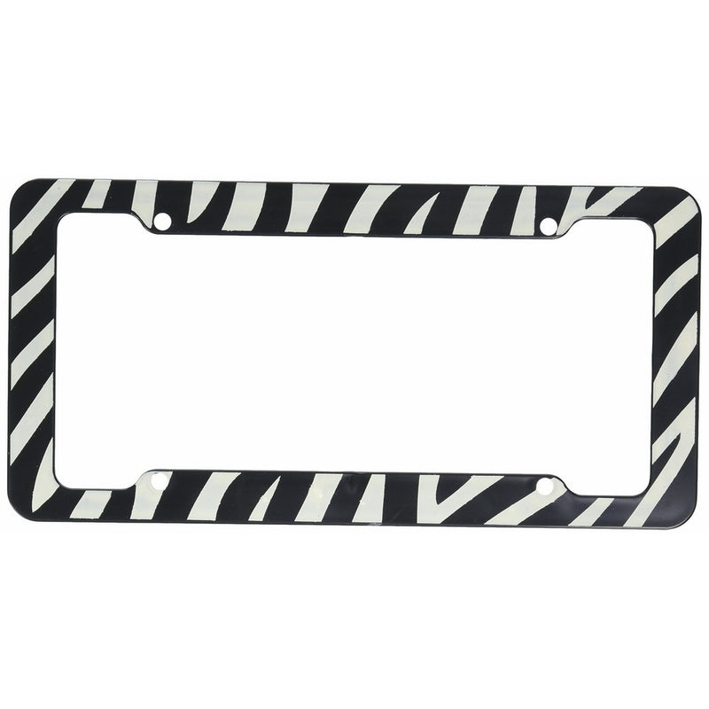 Zebra License Plate Frame (Made of Plastic)