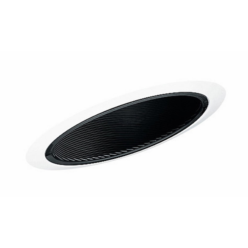 Juno Lighting 604B-WH 6-Inch Super Slope Downlight Black Baffle, White Trim