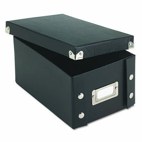 Snap-N-Store 4x6 Index Card Box, Black, SNS01577