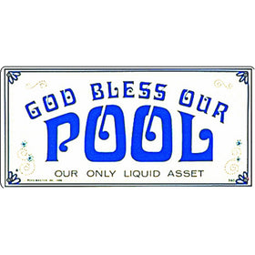 Poolmaster 41340 God Bless Our Pool Sign for Residential Pools