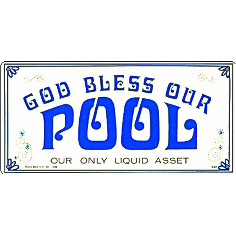 Poolmaster 41340 God Bless Our Pool Sign for Residential Pools