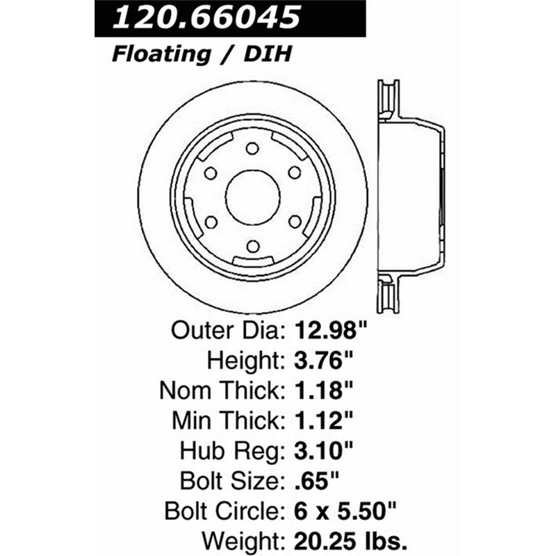 StopTech 127.66045R Sport Drilled/Slotted Rotor- Rear Right