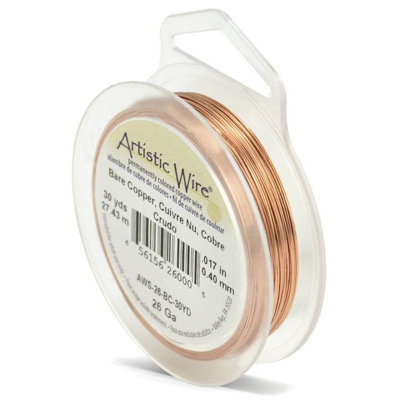 Artistic Wire 26-Gauge Bare Copper Wire, 30-Yards