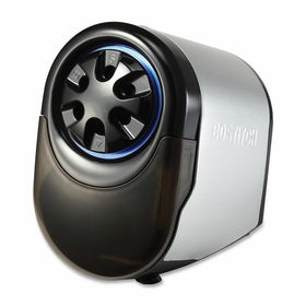Bostitch Antimicrobial QuietSharp GlowExtra Heavy Duty Classroom Electric Pencil Sharpener with Replaceable Cutter Cartridge System, Silver/Black (EPS11HC)