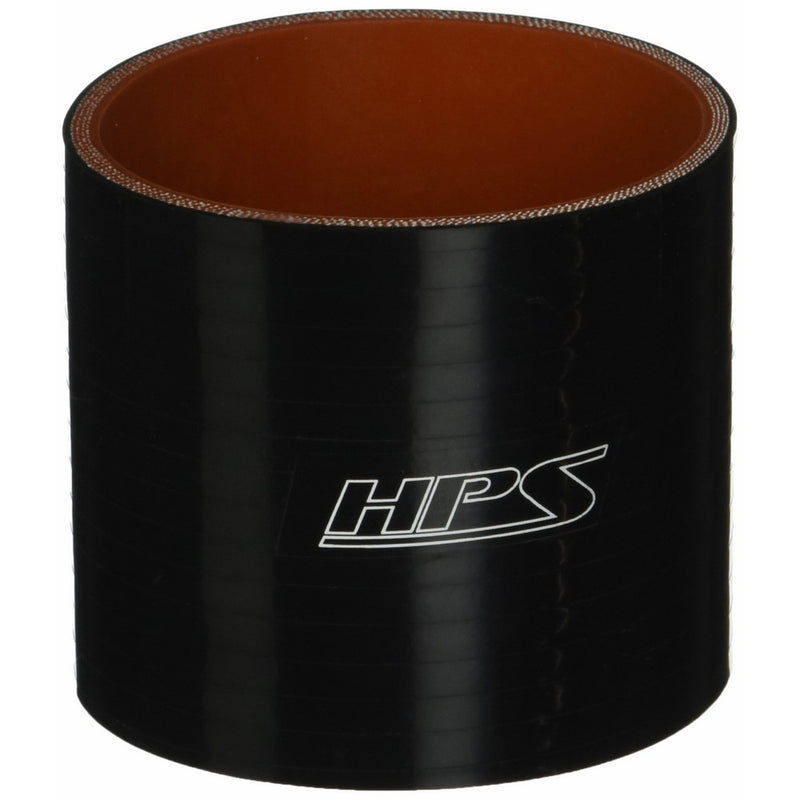 HPS HTSC-300-BLK Silicone High Temperature 4-Ply Reinforced Straight Coupler Hose, 75 PSI Maximum Pressure, 3" Length, 3" ID, Black