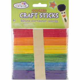 Multicraft Imports Craft Sticks-Colored 4.5" 100/Pkg
