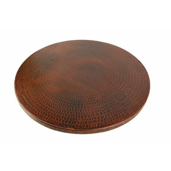 Premier Copper Products LS20DB 20-Inch Hand Hammered Copper Lazy Susan, Oil Rubbed Bronze