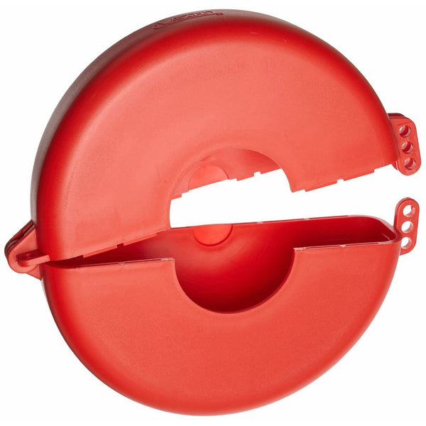 North Safety V-Safe Wheel Valve Lockout, Red, 1" - 2-1/2" Valve Diameter (Pack of 1)