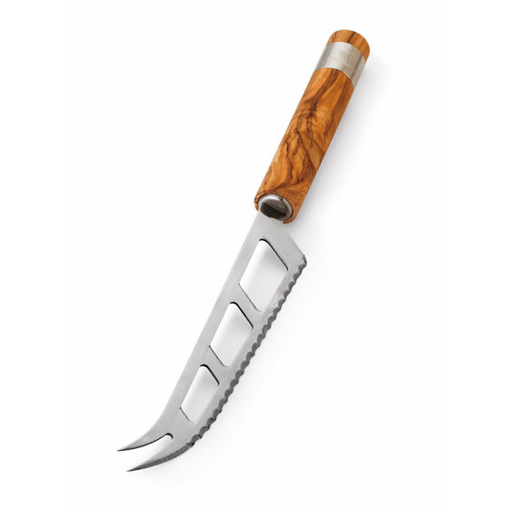 Berard Acero Olive Wood Serrated Cheese Knife With Stainless Steel Blade