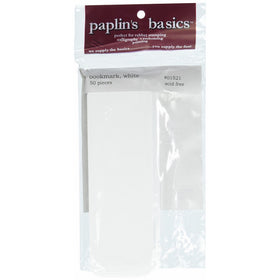 PAPLIN PAPER PAP01521 Paplin Bookmarks with Hole White 50Pk