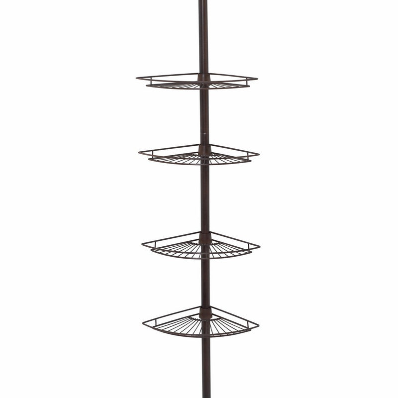 Zenna Home 2114HB, Tension Corner Pole Caddy, Oil Rubbed Bronze