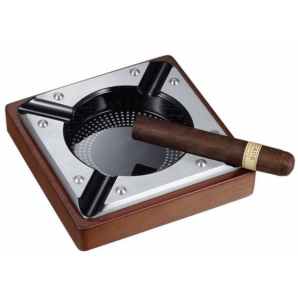 Visol Iris Metal and Wood Cigar Ashtray