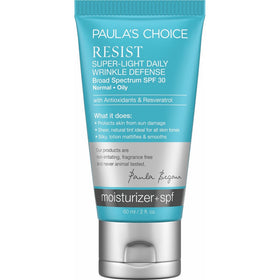 Paula's Choice-RESIST Super-Light Daily Wrinkle Defense SPF 30 Tinted Matte Moisturizer with Antioxidants and Resveratrol-For the Face-1-2 oz Tube