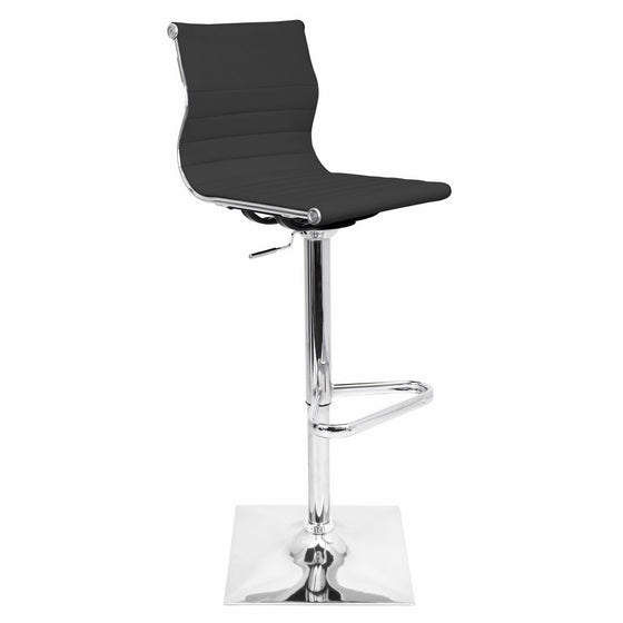 WOYBR BS-TW-MASTER BK Pu Leather, Chrome, Master Barstool