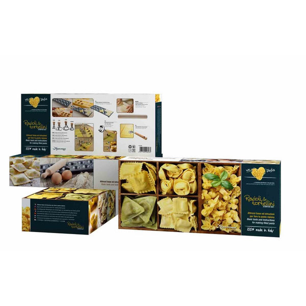 Eppicotispai 8-Piece Raviolli and Tortellini Starter Set, Cream