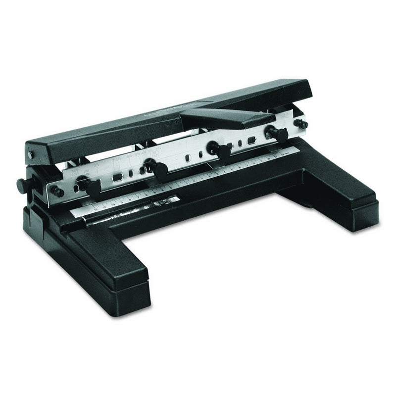 Swingline 74450 40-Sheet Two-to-Four-Hole Adjustable Punch, 9/32" Holes, Black