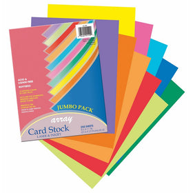 Pacon Card Stock, 8 1/2 inches by 11 inches, Colorful Assortment, 250 Sheets (101199)