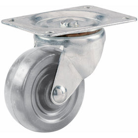 Shepherd Hardware 9276 3-Inch Hard Rubber Swivel Plate Caster, 210-lb Load Capacity