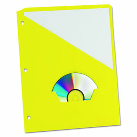 Pendaflex 32909 Essentials Slash Pocket Project Folders, 3 Holes, Letter, Yellow (Pack of 25)