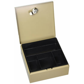 PM Company Securit Personal 2 In 1 Key Cabiner / Drawer Safe, 6.75 X 6.875 X 3 Inches, Pebble Beige (04982)