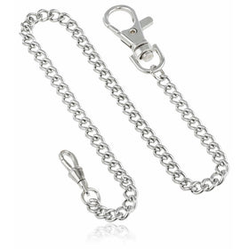 Charles-Hubert, Paris 3548-W Stainless Steel Pocket Watch Chain