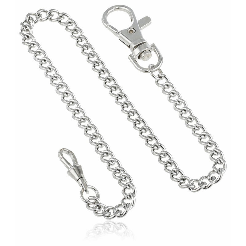 Charles-Hubert, Paris 3548-W Stainless Steel Pocket Watch Chain