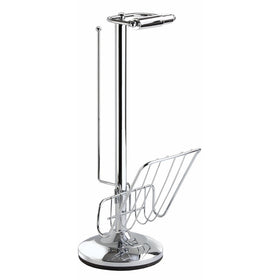 Better Living Products 54544 Toilet Caddy Tissue Dispenser with Magazine Rack, Chrome