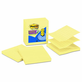 Post-it Super Sticky Pop-up Notes, 4 in x 4 in Canary Yellow, Lined, 5 Pads/Pack. (R440-YWSS)