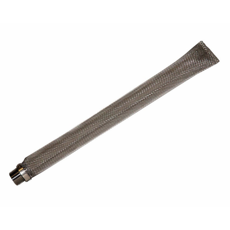 12" Stainless Steel Bazooka Screen with 1/2" MPT Fitting