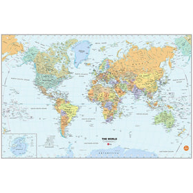 Brewster Wall Pops WPE99074 Peel & Stick World Dry-Erase Map with Marker