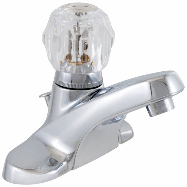 LDR 011 2120CP Lavatory Faucet, Single Acrylic Handle With Popup, Chrome