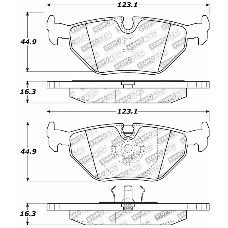 StopTech 309.03960 Street Performance Rear Brake Pad