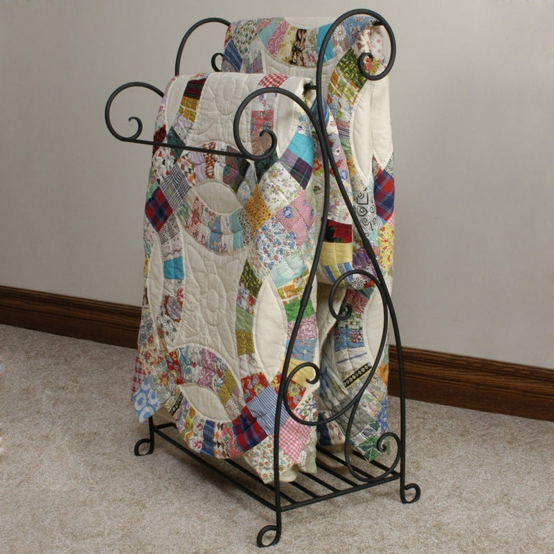 J&J Wire Scrolled 2-Piece Quilt Rack