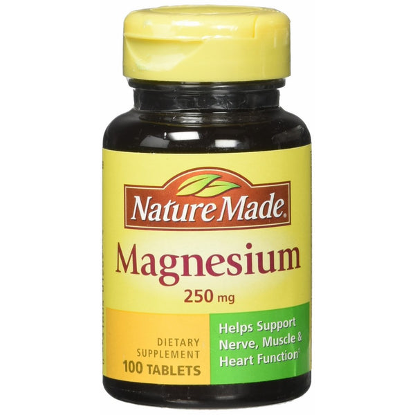 NATURE MADE Magnesium, 250 mg, Tablets, 100 ct