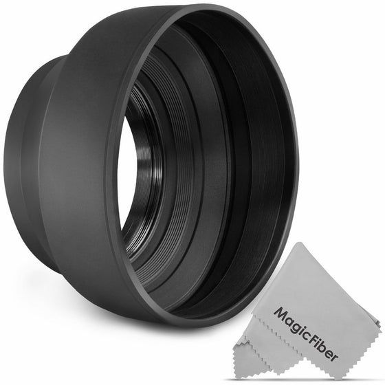 58MM Altura Photo Collapsible Rubber Lens Hood for Camera Lens with 58MM Filter Thread