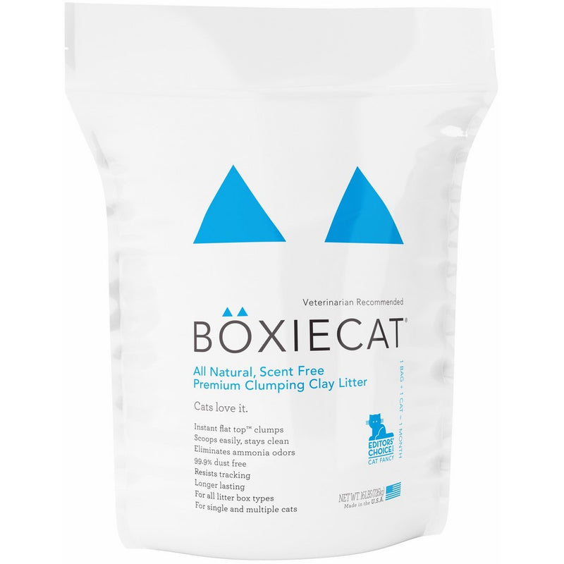 Boxiecat Premium Clumping Clay Cat Litter, 16-pounds